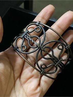 Intricate Twisted Wire Cuff Bracelet in Copper